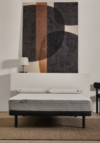 KAVE HOME Undersengsbunn uten ben - svart stoff (for 150x190 cm madrass)