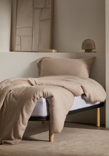 KAVE HOME Talo sengebunn uten ben, med lameller - grtt metall (90x200)