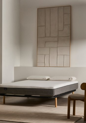 KAVE HOME Talo sengebunn uten ben, med lameller - grtt metall (135x190)