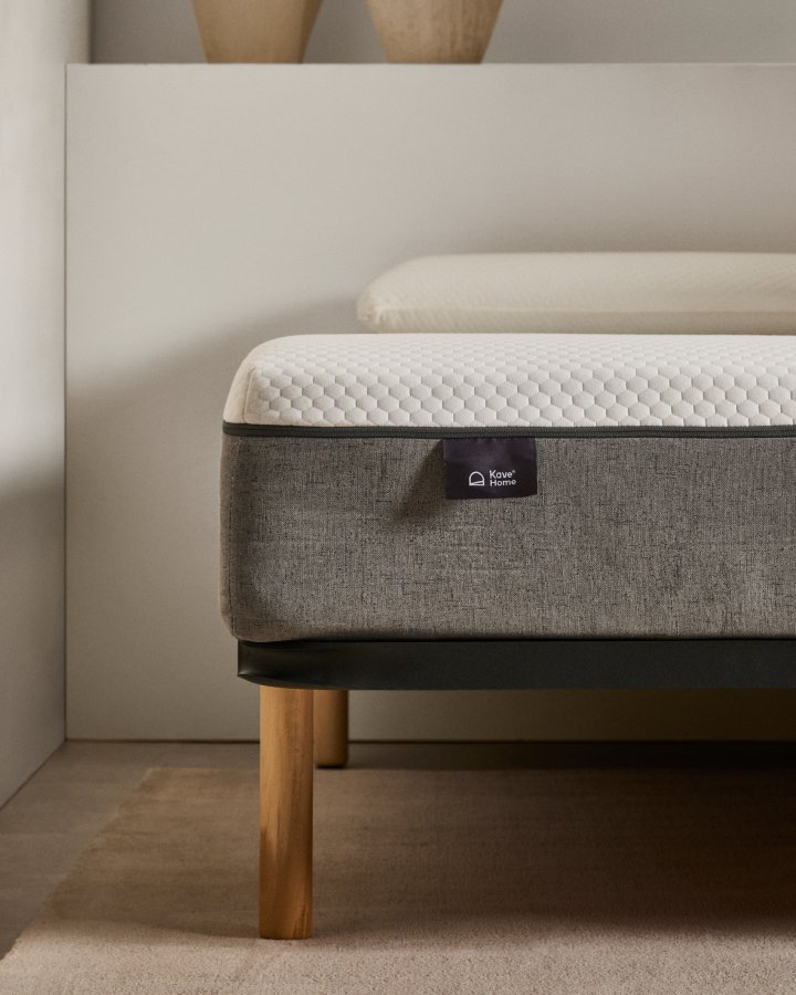 KAVE HOME Talo sengebunn uten ben, med lameller - grtt metall (180x200)