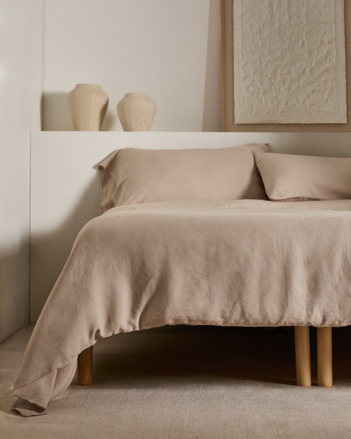 KAVE HOME Talo sengebunn uten ben, med lameller - grtt metall (160x200)