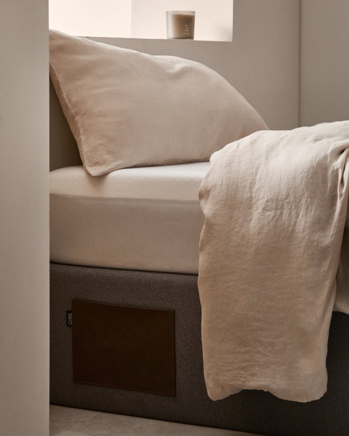 KAVE HOME Matters sammenleggbar sofa, med oppbevaring - svart stoff (for en 90x190 cm madrass)