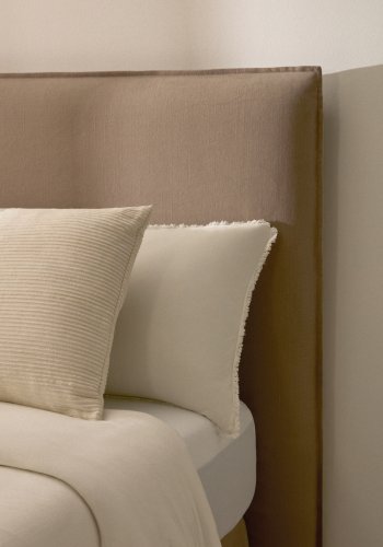 KAVE HOME Jaira sengegavl, aftageligt betr�k - taupe h�r og bomuld (til senge op til 180 cm)
