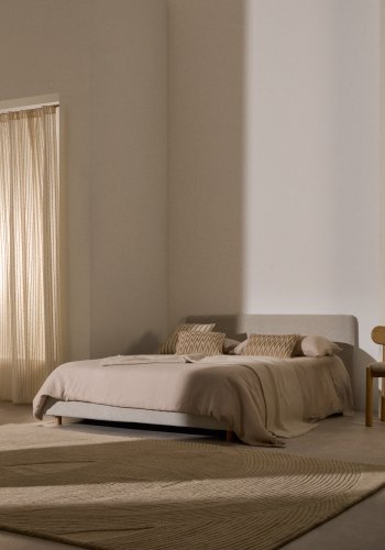 KAVE HOME Valma sengegavl, m. aftageligt betr�k - perlemor chenille (til seng 180 x 200 cm)