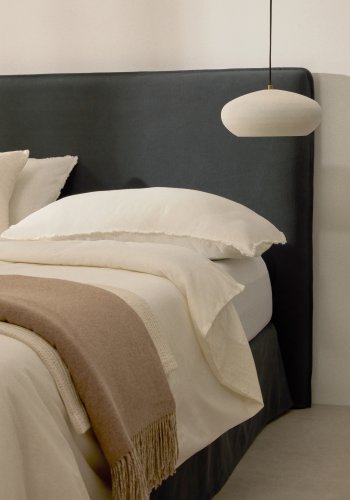 KAVE HOME Jaira sengegavl, aftageligt betr�k - antracitgr� h�r og bomuld (til senge op til 180 cm)