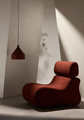 KAVE HOME Club terracotta boucl lenestol