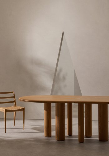 KAVE HOME Mailen spisebord, ovalt - brun ask finer (220x105)