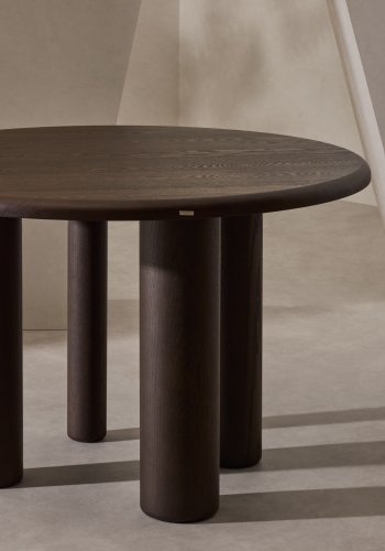 KAVE HOME Mailen spisebord, rundt - mrk brun ask finer (120)