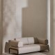 KAVE HOME Compo 3-manns sofa - beige polyester og stl