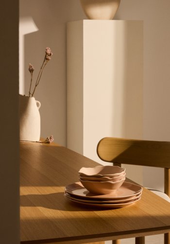 KAVE HOME Tiraya skl, rund - rosa keramikk (16,5)