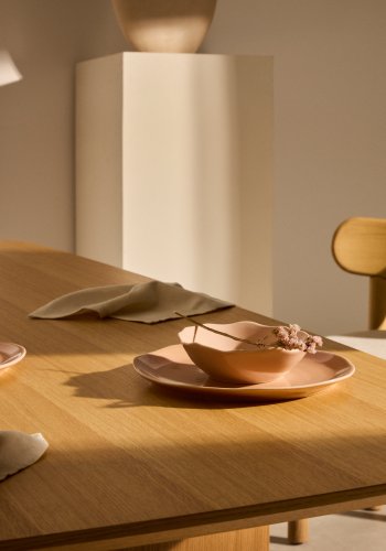 KAVE HOME Tiraya skl, rund - rosa keramikk (16,5)