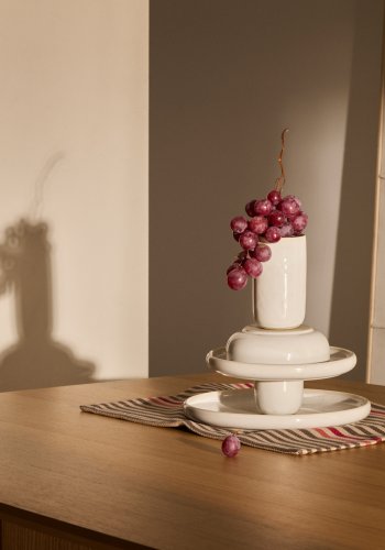 KAVE HOME Uilo desserttallrik, rund - vit keramik (�21,5)