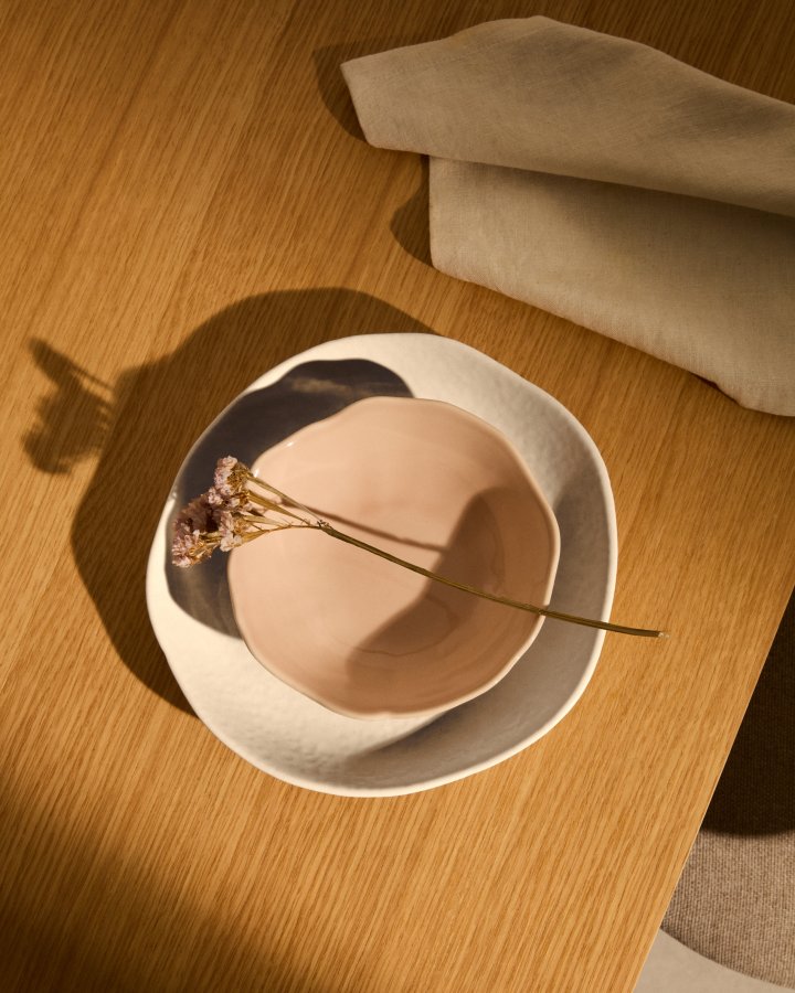 KAVE HOME Tiraya desserttallerken, rund - hvit keramikk (24)