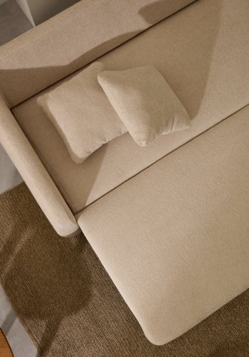 KAVE HOME Laira 3-pers. sovesofa - ecru chenillestoff (225 cm)