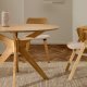 KAVE HOME Naanim spisebord, rund - natur egetr�sfiner og natur gummitr� (�120)