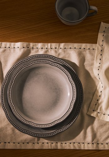 KAVE HOME Dovec flat plate, rund - bl keramikk (27)