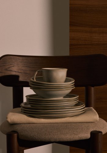 KAVE HOME Coval desserttallerken, rund - beige keramikk (23)