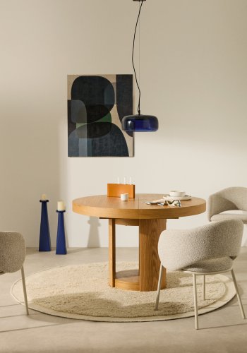 KAVE HOME Nemsa bltt og grnt abstrakt lerret, 90 x 60 cm