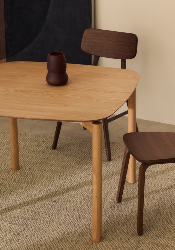 KAVE HOME Indara spisebord, rektangulrt - naturlig askefiner (100x100)