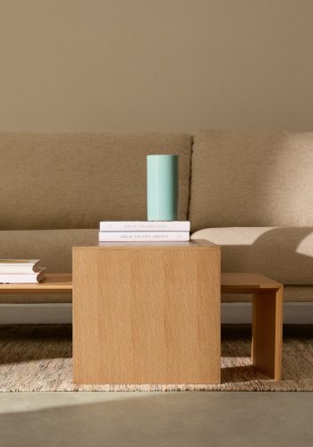 KAVE HOME Litto salongbord i eikefiner med naturlig farge, 140 x 70 cm