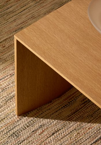 KAVE HOME Litto sidebord i eikefiner med naturlig farge, 55 x 40 cm