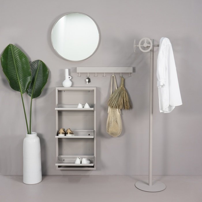 SPINDER DESIGN BILLY 3 skoskab, m. 3 lger - silky taupe stl