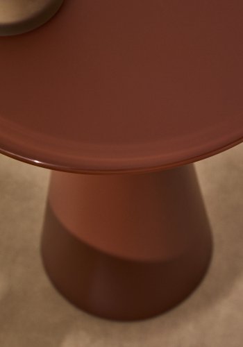 KAVE HOME Wilshire sidebord, rund - terrakotta frostet h�rdet glas og mat terrakotta st�l (�35)