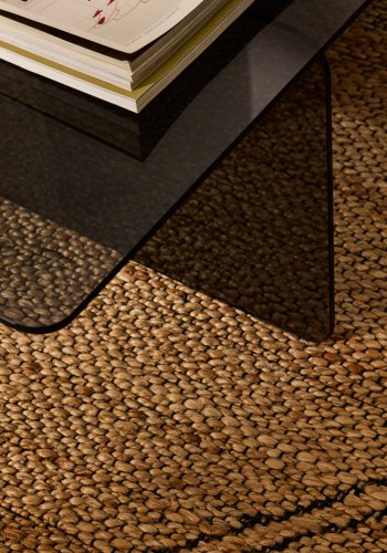 KAVE HOME Zaren grtt salongbord laget av herdet glass, 120 x 60 cm