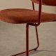 KAVE HOME Meli-stol i terrakotta-chenille med terrakotta-metallramme FSC Mix Credit
