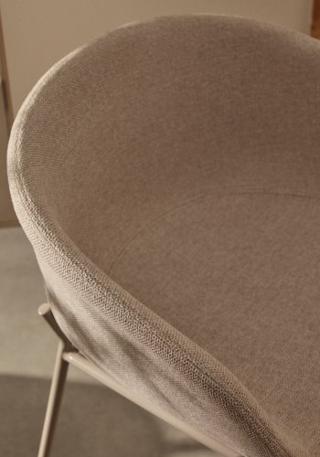 KAVE HOME Yvette krakk i beige chenille og stlben i beige utfrelse, 65 cm hy