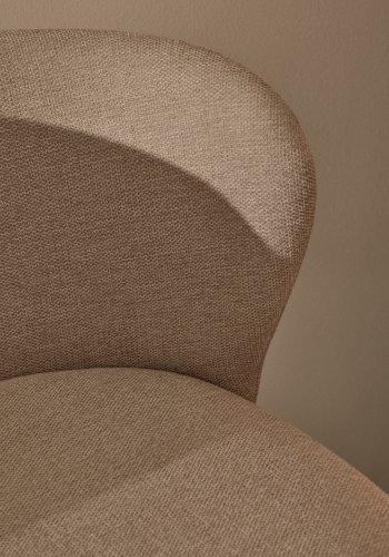 KAVE HOME Ciselia krakk beige chenille og heltre ask naturfarget finish FSC Mix Credit 65 cm