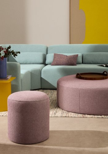 KAVE HOME Kaeli lilla fotsttte med avtakbart trekk, 43 cm