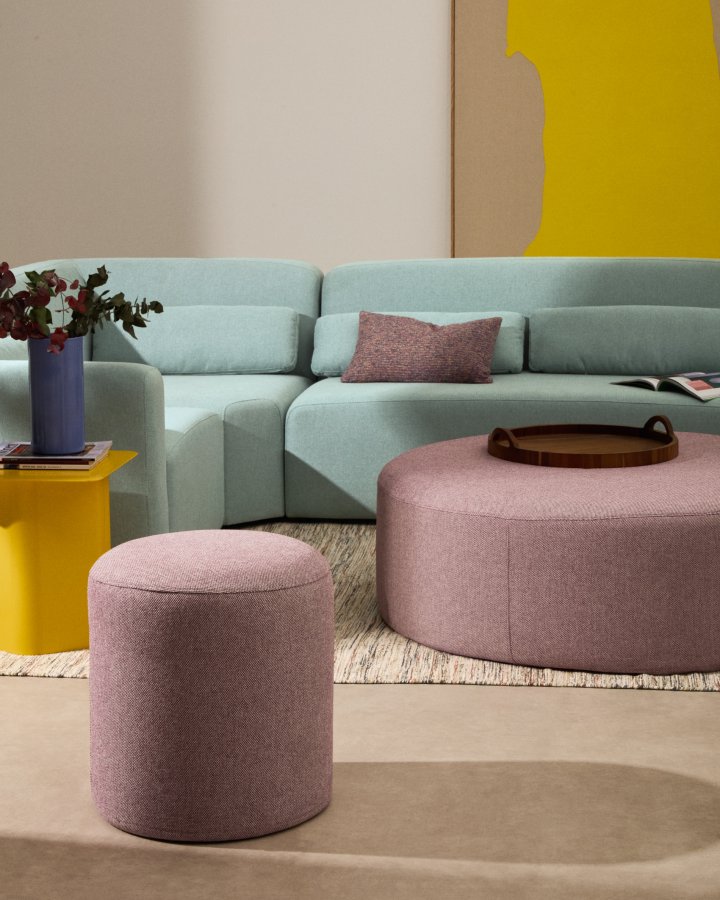 KAVE HOME Kaeli lilla fotsttte med avtakbart trekk, 43 cm