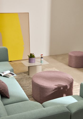 KAVE HOME Kaeli lilla fotsttte med avtakbart trekk 90 cm