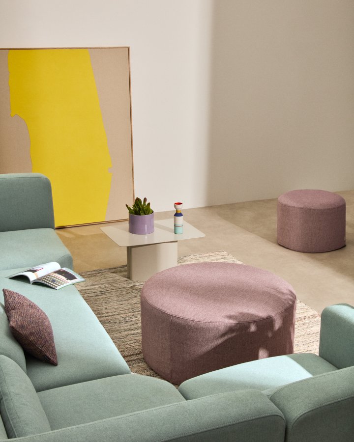 KAVE HOME Kaeli lilla fotsttte med avtakbart trekk 90 cm