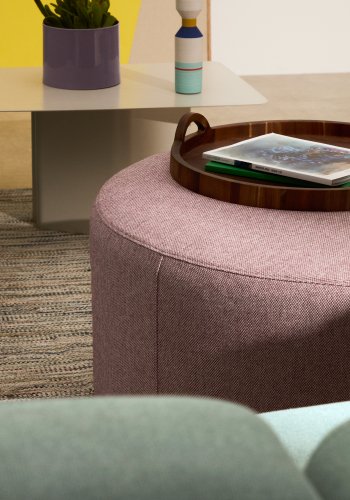 KAVE HOME Kaeli lilla fotsttte med avtakbart trekk 90 cm