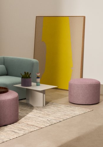 KAVE HOME Kaeli lilla fotsttte med avtakbart trekk 60 cm