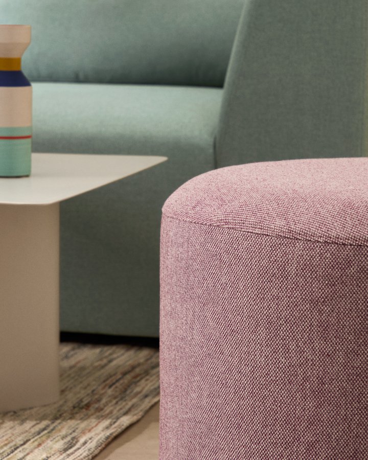 KAVE HOME Kaeli lilla fotsttte med avtakbart trekk 60 cm