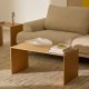 KAVE HOME Litto salongbord i eikefiner med naturlig farge, 90 x 45 cm