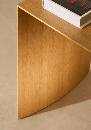 KAVE HOME Litto salongbord i eikefiner med naturlig farge, 90 x 45 cm