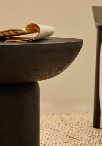 KAVE HOME Ovak sidebord, rund - sort akacietr� (�50)