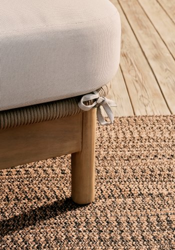 KAVE HOME Catalina dobbel solseng i beige tau og FSC 100 % heltre akasie