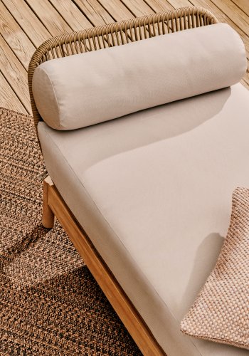 KAVE HOME Catalina solseng, m. hynder - beige snor akacietr� (208x73)