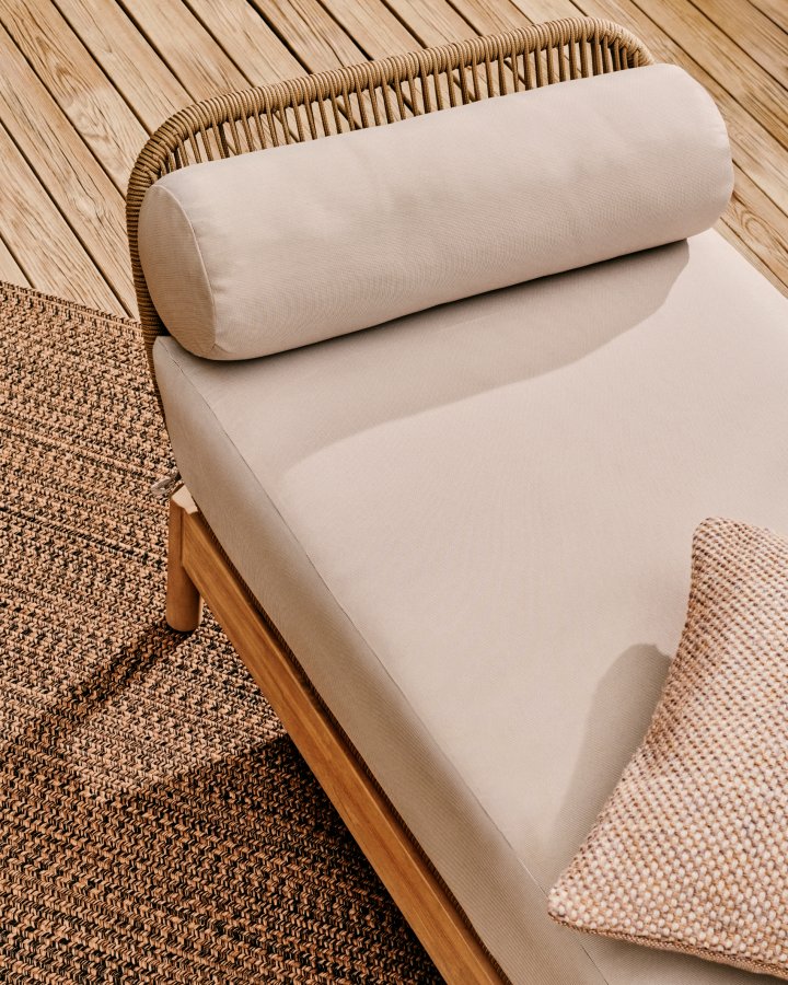 KAVE HOME Catalina solseng, m. hynder - beige snor akacietr� (208x73)