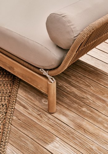 KAVE HOME Catalina solseng, m. hynder - beige snor akacietr� (208x73)