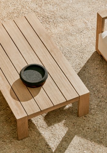 KAVE HOME Ambra salongbord i heltre akasie med lys overflate 82,5 x 140 cm