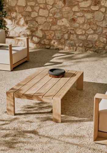 KAVE HOME Ambra salongbord i heltre akasie med lys overflate 82,5 x 140 cm