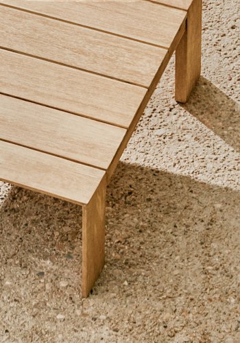 KAVE HOME Ambra salongbord i heltre akasie med lys overflate 82,5 x 82,5 cm FSC 100 %