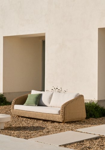 KAVE HOME Meria 3-pers. havesofa, m. hynder - syntetisk rattan og akacietr� (B:208)