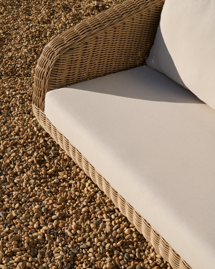 KAVE HOME Meria 3-pers. havesofa, m. hynder - syntetisk rattan og akacietr� (B:208)